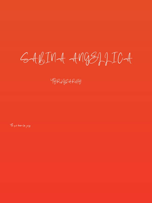 Sabina Angellica Poster