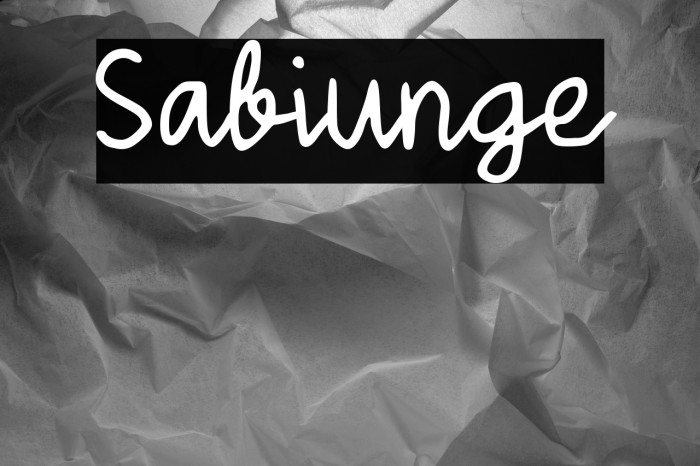 Sabiunge Example 1