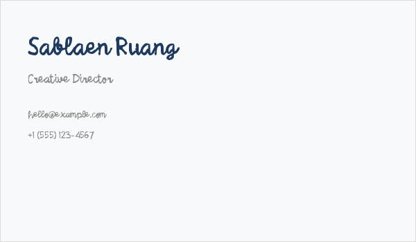 Sablaen Ruang Business Card