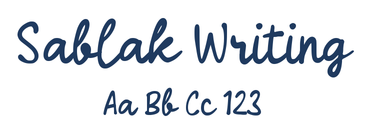 Sablak Writing Font Preview