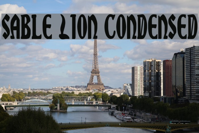 Sable Lion Condensed Fuentes examples