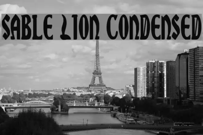 Sable Lion Condensed Fuentes examples