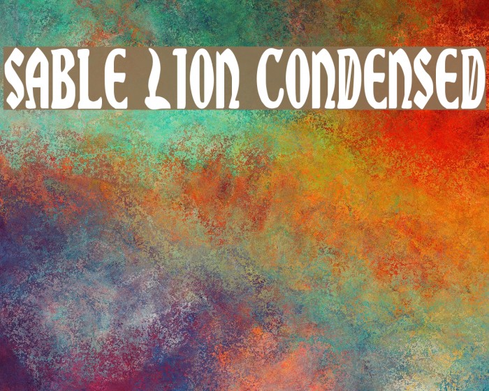 Sable Lion Condensed Fuentes examples