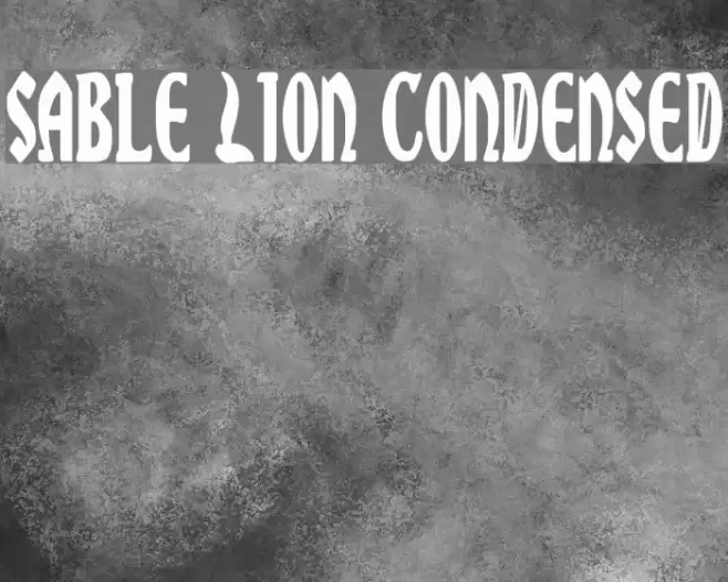 Sable Lion Condensed Fuentes examples