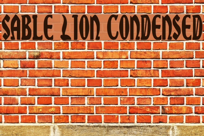 Sable Lion Condensed Fuentes examples