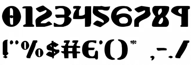 Sable Lion Expanded Font OTHER CHARS
