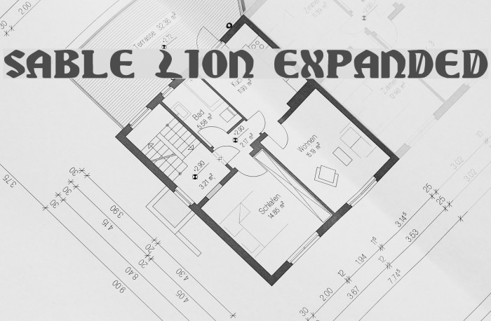Sable Lion Expanded Font examples