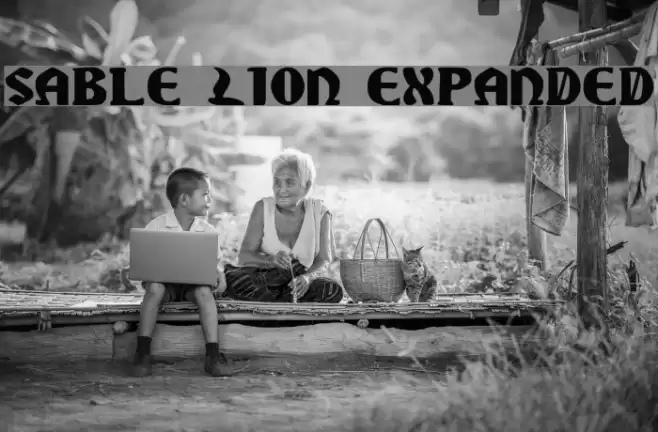 Sable Lion Expanded Font examples