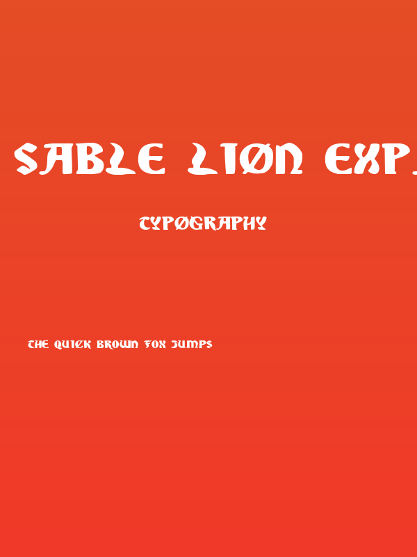 Sable Lion Expanded Poster