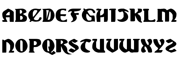 Sable Lion Expanded Font LOWERCASE