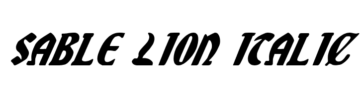 Sable Lion Italic Font