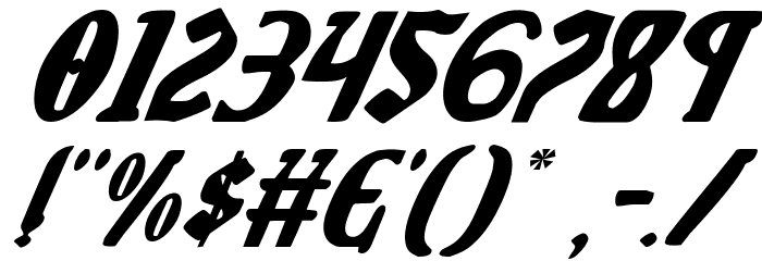 Sable Lion Italic Font Alte caractere