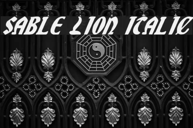 Sable Lion Italic Font examples