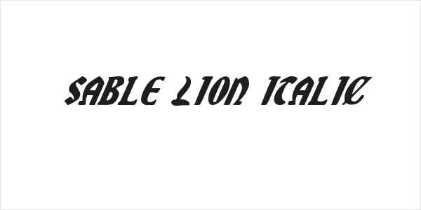Sable Lion Italic Logo
