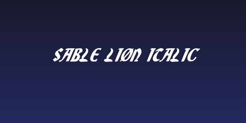 Sable Lion Italic Social Header