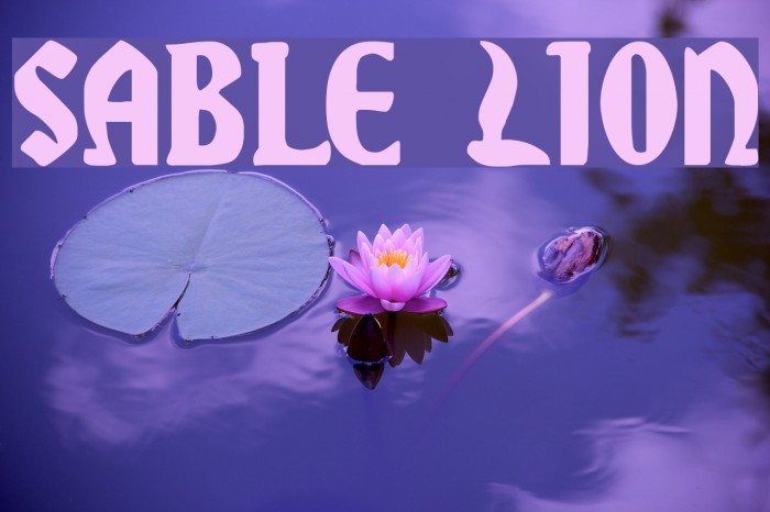 Sable Lion Font examples