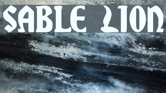 Sable Lion Font examples