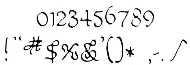 Sable Font OTHER CHARS