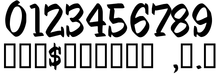 SableBrush Font OTHER CHARS
