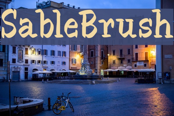 SableBrush Font examples