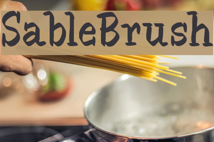 SableBrush Font examples