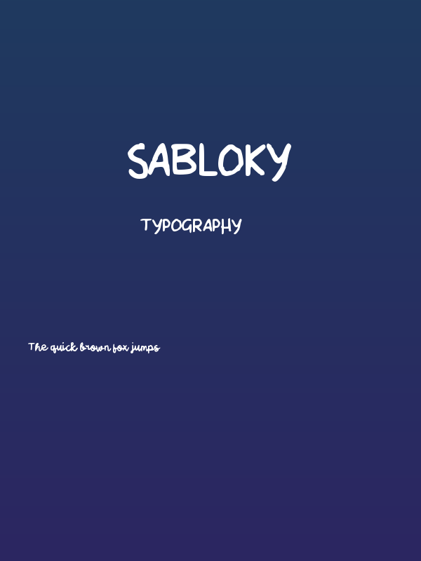 Sabloky Poster