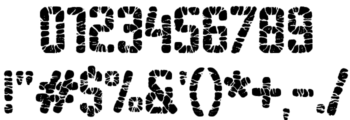 Sablon Washed Hyper Font OTHER CHARS