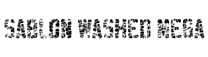 Sablon Washed Mega  لخطوط تنزيل