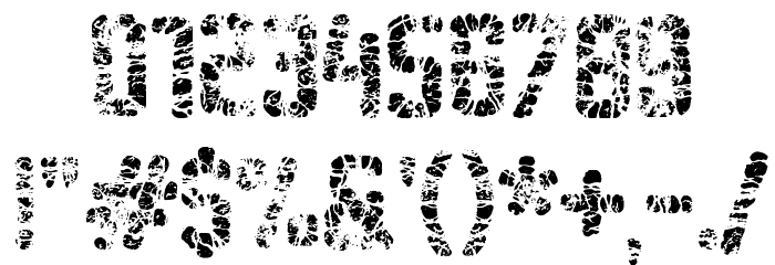 Sablon Washed Mega Font OTHER CHARS
