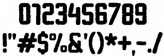 Sablon Washed Normal Font OTHER CHARS