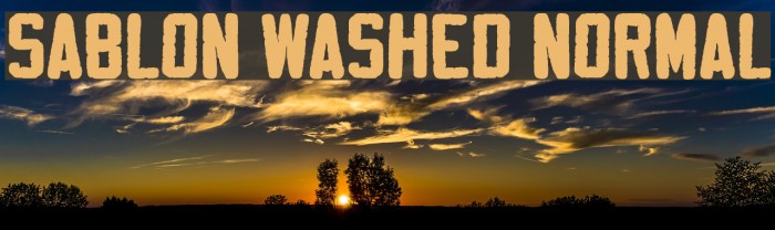 Sablon Washed Normal Font examples
