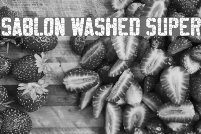Sablon Washed Super Font examples