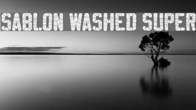 Sablon Washed Super Font examples