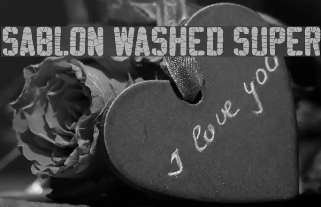 Sablon Washed Super Font examples