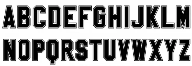 SablonUp-College Schriftart Groß