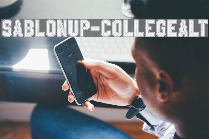 SablonUp-CollegeAlt Font examples