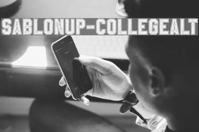 SablonUp-CollegeAlt フォント examples