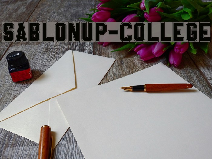 SablonUp-College フォント examples
