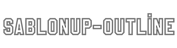 SablonUp-Outline Font