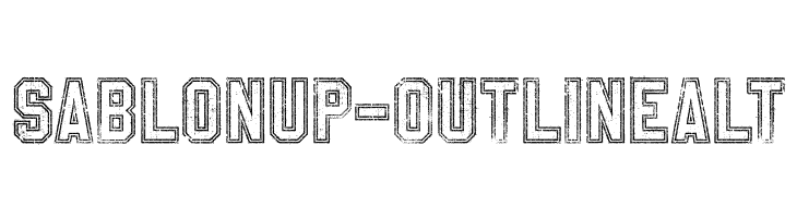 SablonUp-OutlineAlt  Free Fonts Download