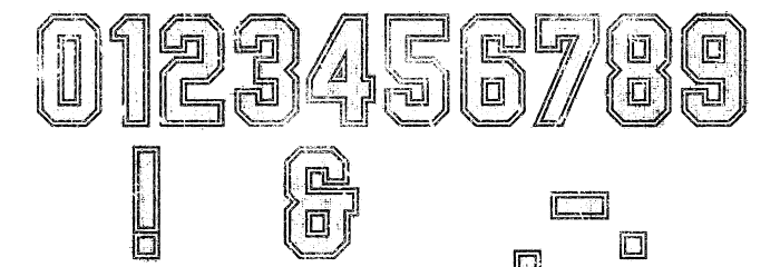 SablonUp-OutlineAlt Font OTHER CHARS
