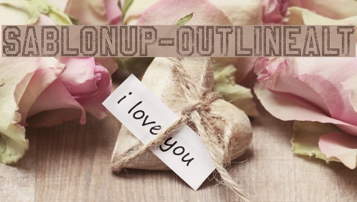 SablonUp-OutlineAlt Font examples