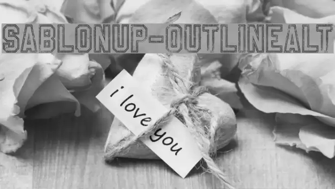 SablonUp-OutlineAlt Fonte examples