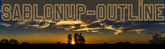 SablonUp-Outline Font examples