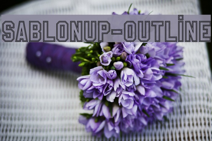 SablonUp-Outline Font examples
