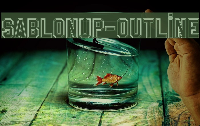 SablonUp-Outline Font examples