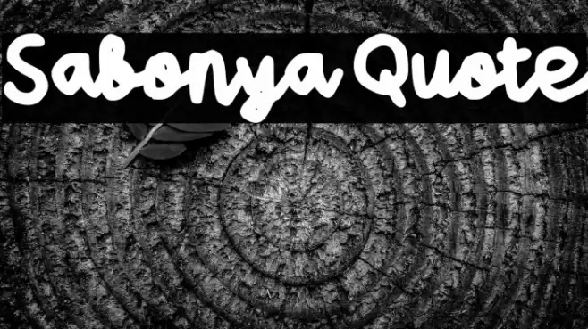 Sabonya Quote Font examples
