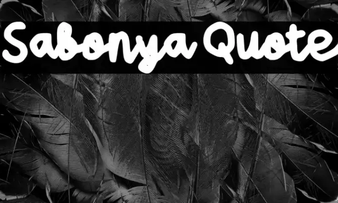 Sabonya Quote Font examples