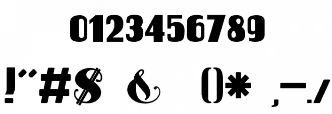 Sabor Limited Free Version Font OTHER CHARS