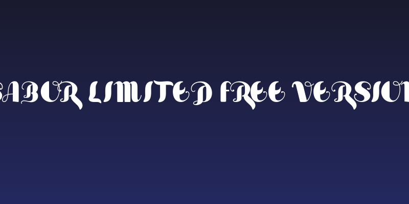 Sabor Limited Free Version Social Header